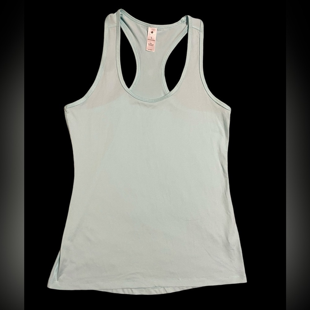 Light Blue Yogalicious Sleeveless Racerback Tank Top Butter Soft